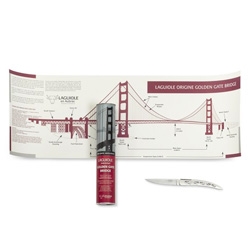The limited edition Laguiole Golden Gate Bridge Folding Knife.