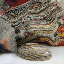 Fordite Stones Created from Layers of Automotive Paint.