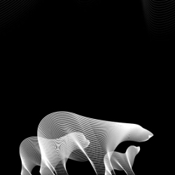 Polar Bears are among the animals featured in the second Animals in Moiré series by Andrea Minini.