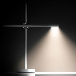 The CSYS LED task light from Jake Dyson, a sleek adjustable and dimmable lamp.