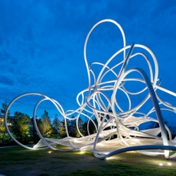 Forest Loops, a sculptural playground in Hamakita, Japan by Suppose Design Office.