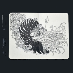 Gorgeous black and white doodles from Kerby Rosanes.