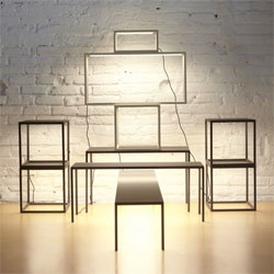 BlancoWhite by Estudi Arola for SantaCole are an elegant series of underlit tables.