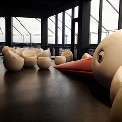 Jean Jullien's egg-filled Le Nid (The Nest) for a space in Nantes.