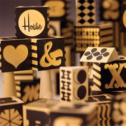 Alphabet Factory Blocks from House Industries, designed by Andy Cruz.