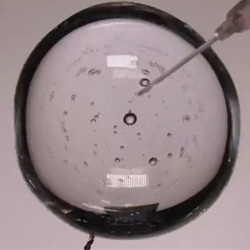 Antibubbles! Demonstrated by PhysicsCentralAPS.