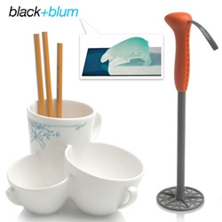 Black + Blum ~ here's a look at some of their latest goodies ~ from ski pole inspired potato masher, Spudski to Desk Tidy? the porcelain merged cups for your desk... and a look at their WWF glass polar bear sculpture!