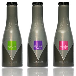 Eco-friendly aluminum packaging now seen in wines from Volute.