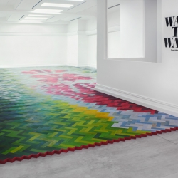 Wall to Wall by Shay Alkalay and Yael Mer is a really interesting parquet flooring installation.