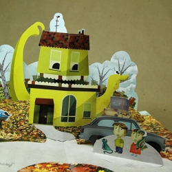 pop up book illustrated and designed by nate coonrod. produced for nokia at Wieden + Kennedy NY. 