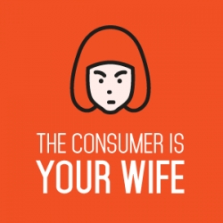 Chrome Extension which replaces generic texts like 'consumer' or 'customer' or 'user' with the one person you should keep in mind. Based on David Ogilvy's quote: 'The consumer isn't a moron; she is your wife.'