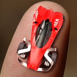 Tiny Ferrari Concept Car..., but this is only the effect of images, in fact, be more wild than a stallion in the wild