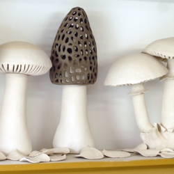 Sarah Véron is a french ceramic artist, making amazing mushroom lamps .