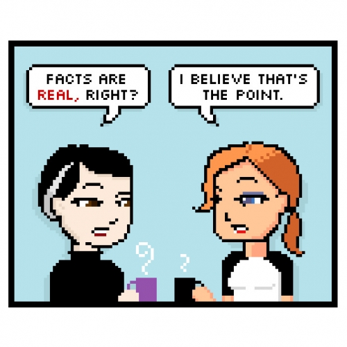 "Quantify Me A River" - Diesel Sweeties comic today is all about FACTS! Also feelings, math, science, etc.