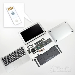 MacBook Air Teardown over at iFixIt ~ love the adorable USB restore key!