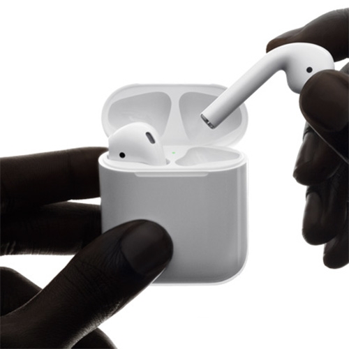 Apple AirPods - with no headphone jack, you'll want these with the custom Apple W1 chip and "24-hour battery life". It knows when you're talking and when you're listening. If only you could "find my AirPods" when they get lost.