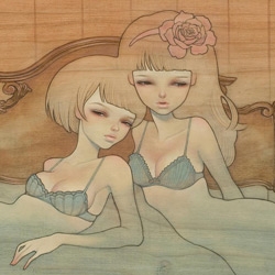 Audrey Kawasaki has 2 new pieces at the Copro-Nason 15th anniversary show. sadly both are sold, but there are great pieces from some amazing artists.