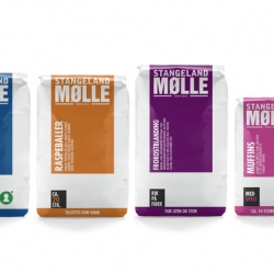 Camilla Rosenlund, has together with Proconta agency done thenew profile and packaging’s for Stangeland Mølle, and I love the simple, clean and colorful look!