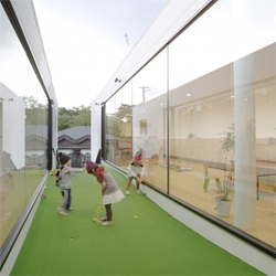 This home in Japan by no.555 includes built in mini golf for the kids.