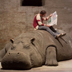 Hope Hippo, by Jennifer Allora and Guillermo Calzadilla, a collaborative duo of visual artists from San Juan, Puerto Rico. 