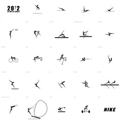 Andrea Papi created these cute Olympic Games pictograms for Nike.