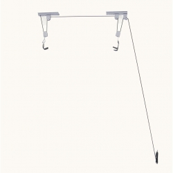 Anything Ceiling Hoist - Save space and store your obstructive objects off the floor. The ceiling hoist uses a pulley system to easily move heavy objects, and its auto lock mechanism ensures the system will not accidentally release.