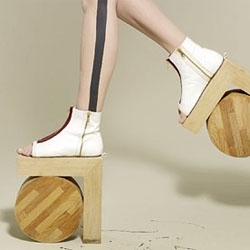 Benoît Méléard's architectural shoes. His latest collection is a tribute to 50s American designer Beth Levine.