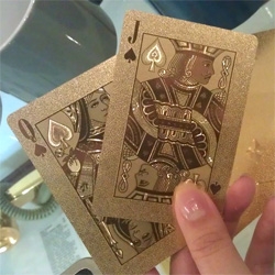 Incredible ~ IDEA INTERNATIONAL'S
GOLD PLAYING CARDS - they are even sparklier and thinner than you'd imagine in person!