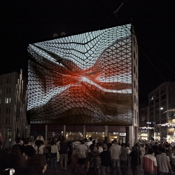 Augmented Structures v1.1 : Acoustic Formations of Istiklal Street | An installation for the Istanbul Biennale, created through the use of innovative parametric architecture and audiovisual techniques.