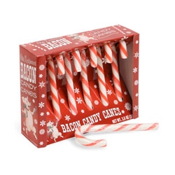 Bacon Candy Canes! Bacony, but with that traditional candy cane look.