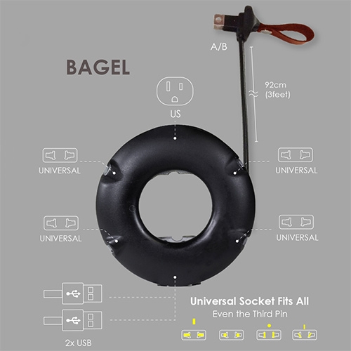 Mogics Donut and Bagel travel power adapters