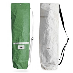 Defy Bags' Shanti Bags -  clean, colorful yoga bags made from recycled vintage sail boat sails!