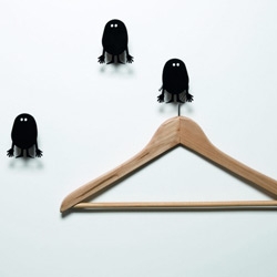 French designer Domestic enlisted the help of graphic designer Geneviève Gauckler to produce these quirky coat hanger-hooks. They come in a pack of 3.