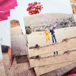 Happiness is... a stop motion video of PRINTED photos from the most adorable engagement shoot yet set to the Cure... from Sarah Yates!