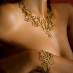 This beautiful & unique eco-friendly Jewelry by BATUCADA forms to the contours of your body.
