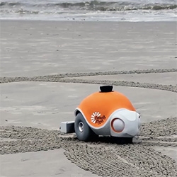 Disney Research BeachBot - this autonomous little turtle-bot will draw large scale images in the sand for you. (Definitely looks easier than what Land Rover just did!)