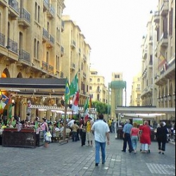 Downtown Beirut, as it was during the World Cup, can you believe this was taken only a few weeks ago. :-(
