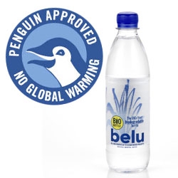 Belu - Sustainable British Water. Yes you read that right... in fact the bottle is made of corn (no, not the cap though)... 