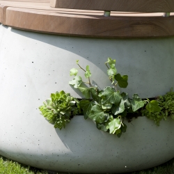 Concrete and Nature united! design/development of garden furniture by Katharina Buchholz.