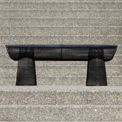 Pommel bench - outdoor bench with a geometric and intriguing typology. From young designer Virgile Thévoz (CH)