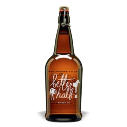 Cute packaging for Better Half Blonde Ale by Stephen Antonson and VSA NY.