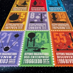 Albert Einstein once said: “Logic will get you from A to B. Imagination will take you everywhere.” Beyond imagination is a series of postage stamps illustrations dedicated to the gray area between science and fiction.