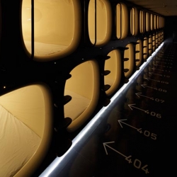 9 Hours is not your average hotel. The Kyoto capsule hotel's minimalist design makes up for what it lacks in space.