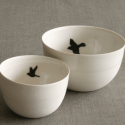 Straight from the less-is-more department, these bird bowls by Coe & Waito of Toronto.  Simple, sweet.