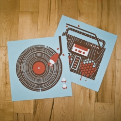 new prints by bandito design co. listen to the birds and the bees.