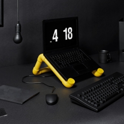 Here's a new project from Danish AIAIAI. Laptop stand designed to serve a functional and practical need in improving the ergonomic work position at your workstation. available in several colors, with very cool packaging!