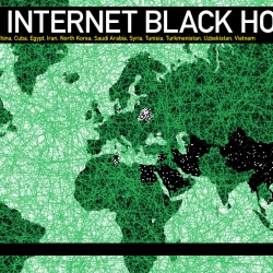 Reporters Without Frontiers map of the world countries where internet usage is controlled by the government.