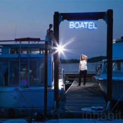 Designed for Flux Factory's Sea Worthy exhibition, Constance Hockaday's "Boggsville Boatel" is one part art installation, one part hotel and one part summer water adventure.
