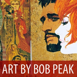 An exhibition of original paintings and final one-sheet posters showcasing the colorful, complex work of artist and designer Bob Peak. He has been hailed as 'the father of modern Hollywood movie posters'.