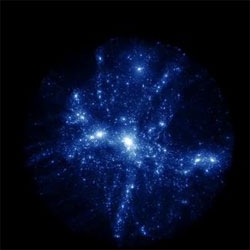 Beautiful dark matter in this Bolshio simulation.